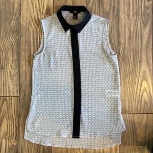 Button down sleeveless top